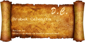 Drabek Celeszta névjegykártya